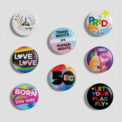 WorldPride 2025 Button Collection – Set of 8 (Limited Edition)