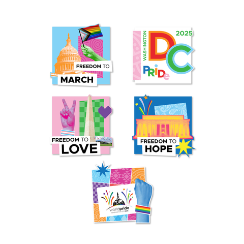 WorldPride 2025 Sticker Collection – Set of 5 (Limited Edition)