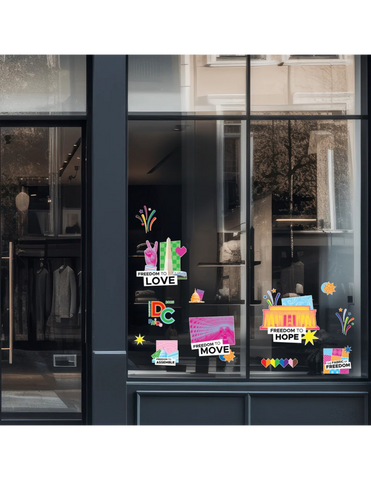 WorldPride 2025 Large Window Cling Bundle – Limited Edition