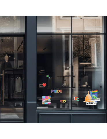 WorldPride 2025 Small Window Cling Bundle – Limited Edition